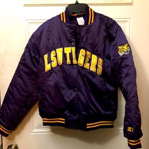 LSU STARTER Purple and Yellow Kids Puffer Jacket